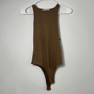 Brown tank top body suit